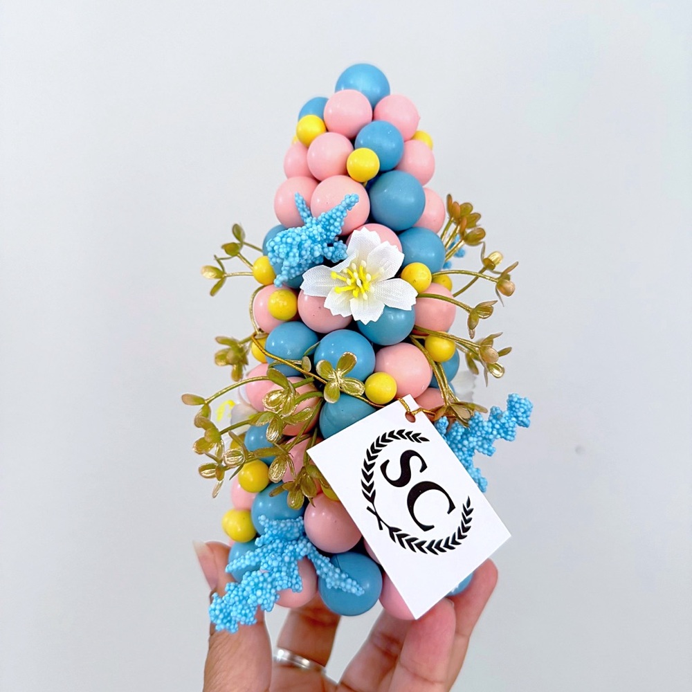 Salzburg Creations Pastel 7” Beaded Easter Tree Decor